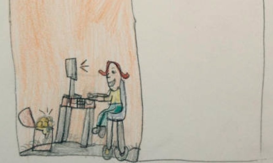 grappig-kinderen-werk-moeder
