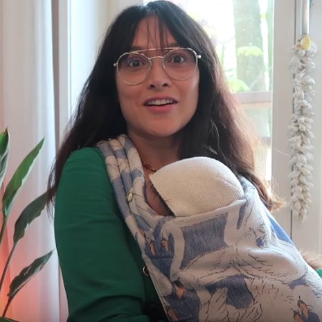 video de huismuts geboortekaartje dochter rosie