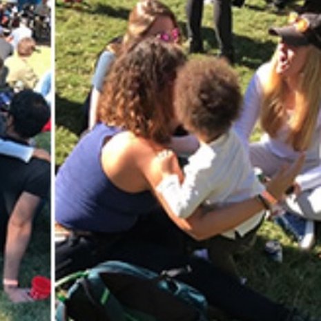 video dreumes knuffelt iedereen festivalterrein