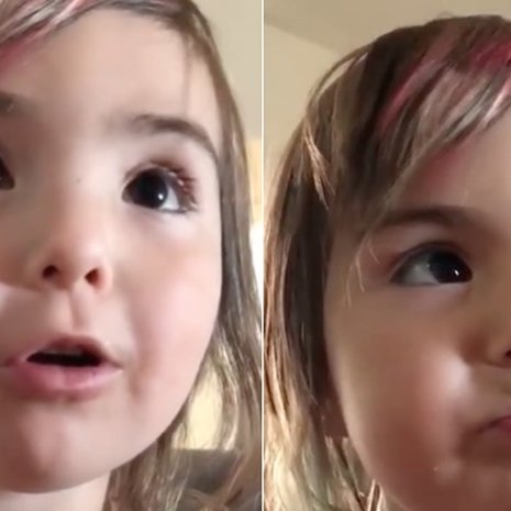 video meisje knipt eigen pony