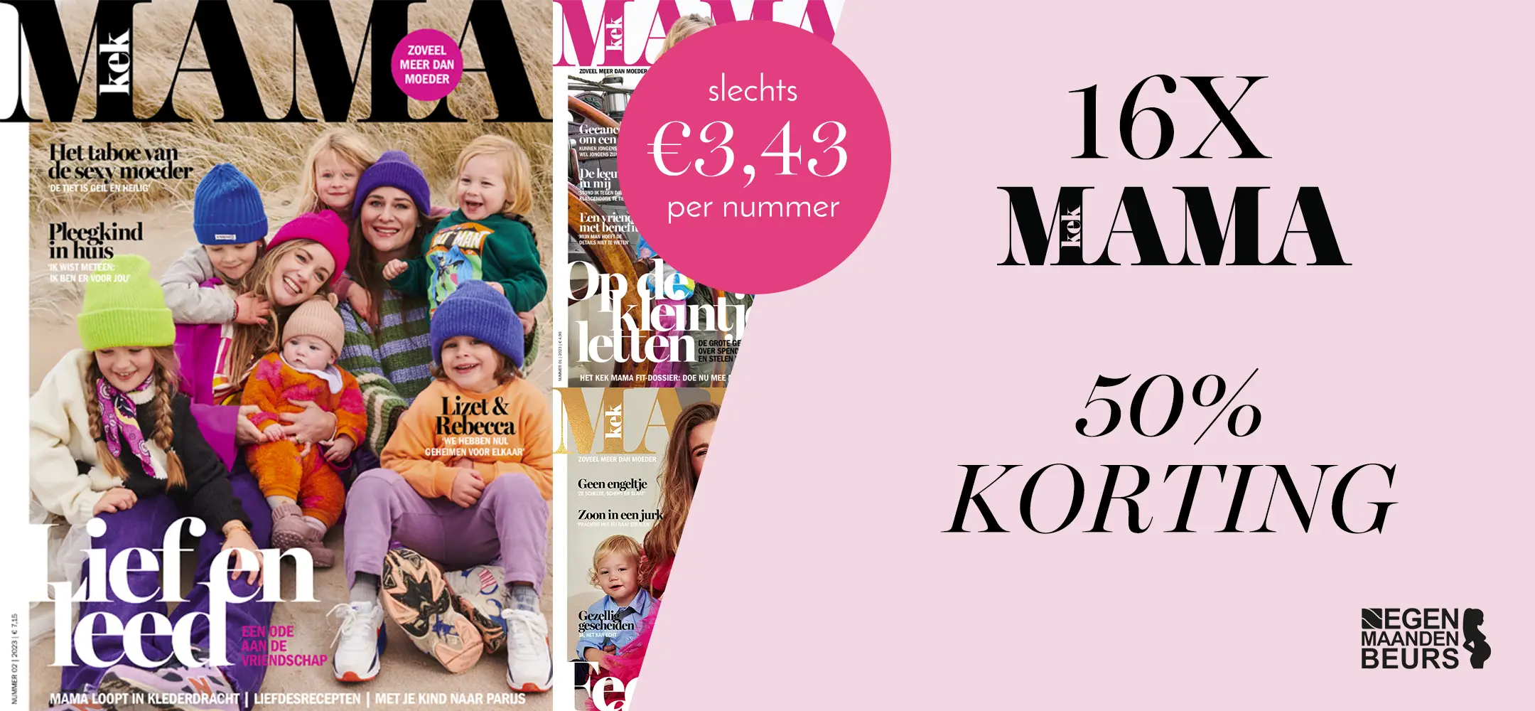 Kek Mama jaarabonnement met zestien edities en 50% korting.