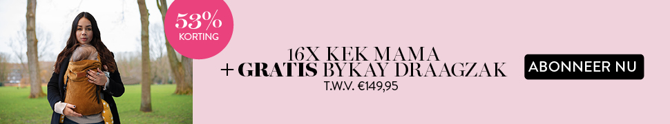 Ontvang een gratis ByKay draagzak bij een jaarabonnement Kek Mama
